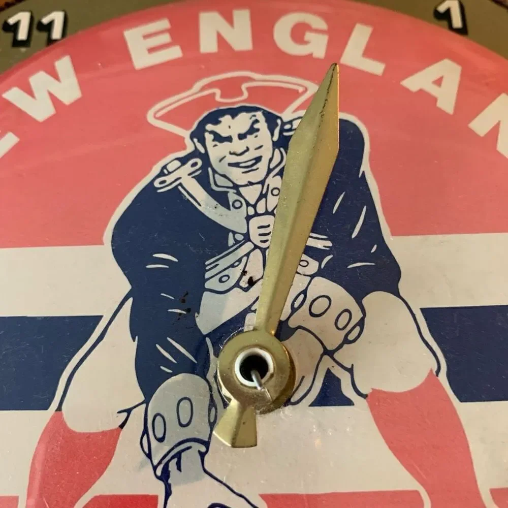 New England Patriots Clock-Minute Hand Missing